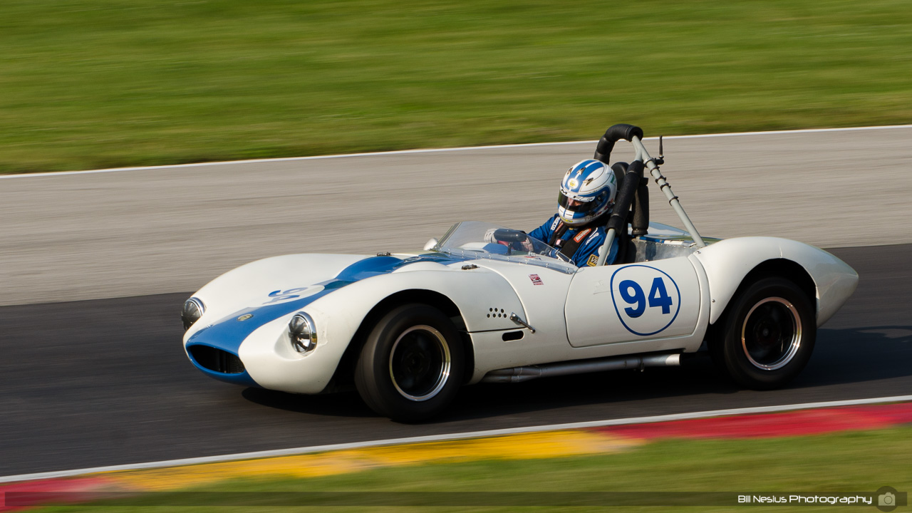 1966 Ginetta G4, #94 driven by Thomas Grudovich. Road America, Elkhart Lake, WI. Turn 13 / DSC_9263