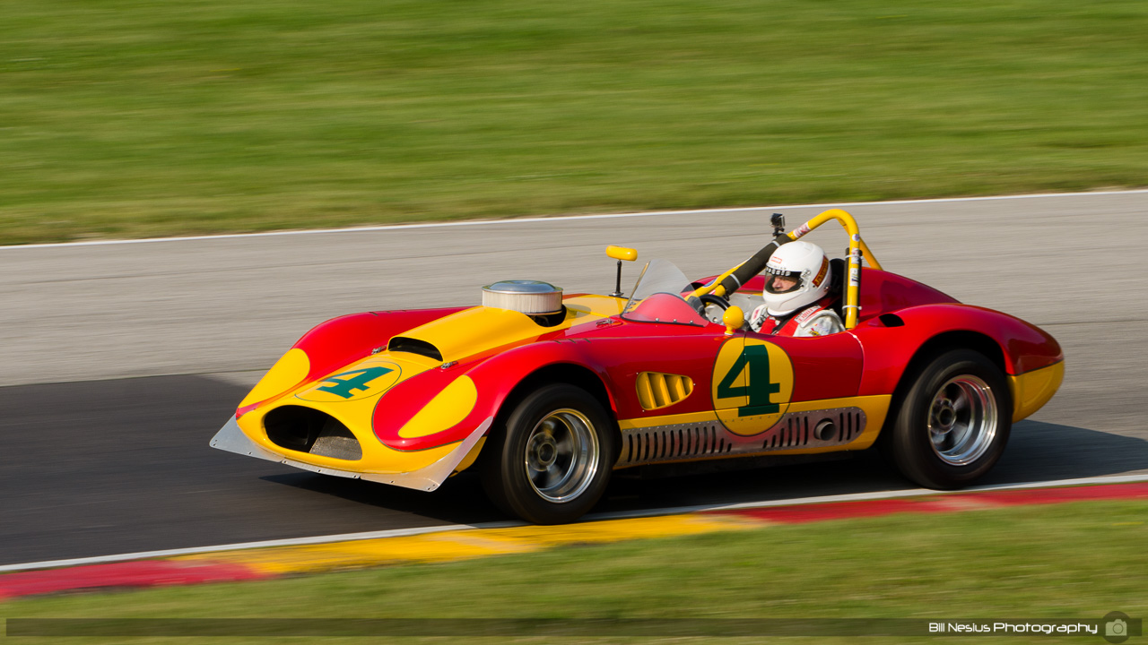 1957 Devin Special, #4 driven by David Jahimiak. Road America, Elkhart Lake, WI. Turn 12 / DSC_9289
