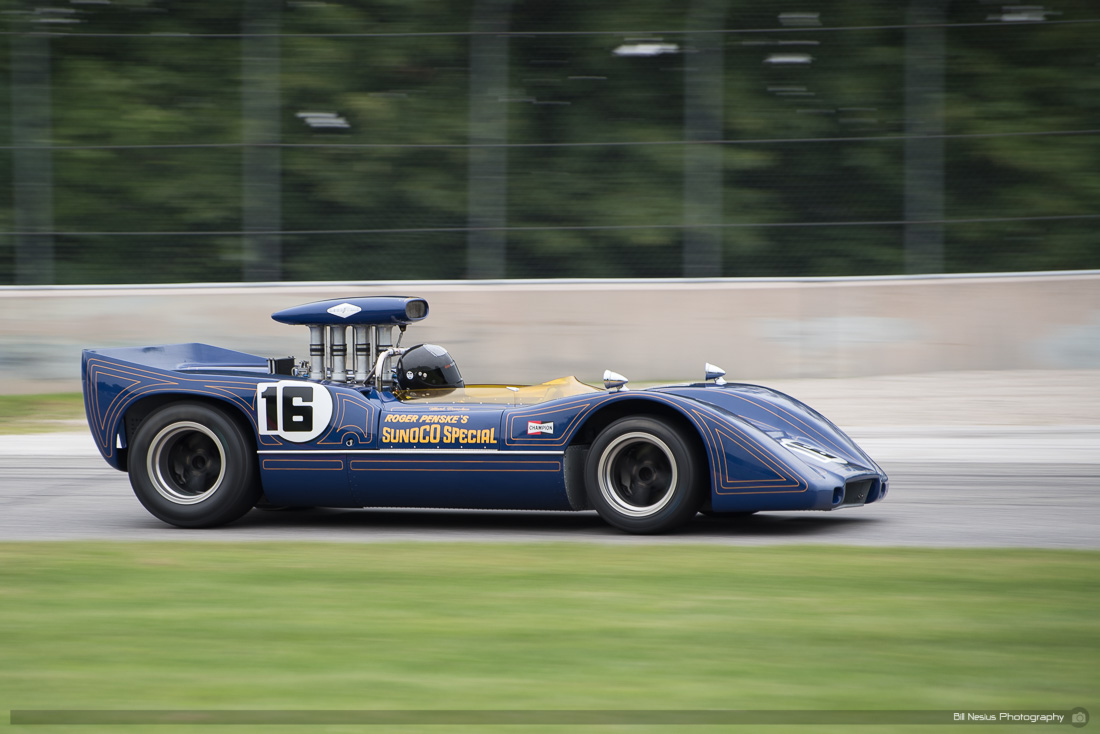1967 McLaren M6a #16 in turn 1 ~ DSC_5313