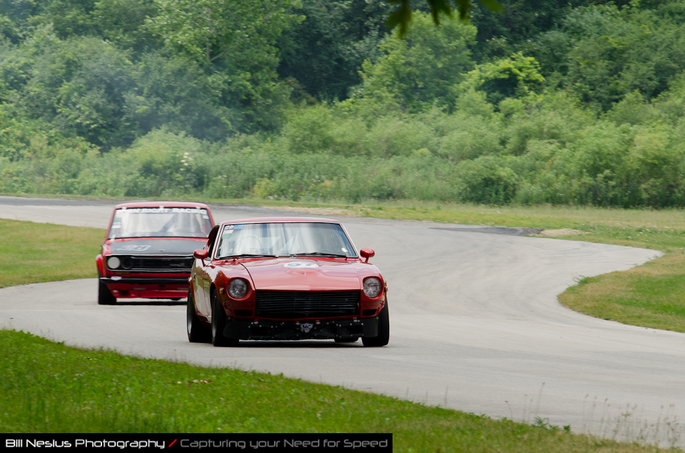 DSC_6916 / 1972 Datsun 240Z driven by Joseph Ziltener in turn 2-3. Blackhawk Farms Raceway
