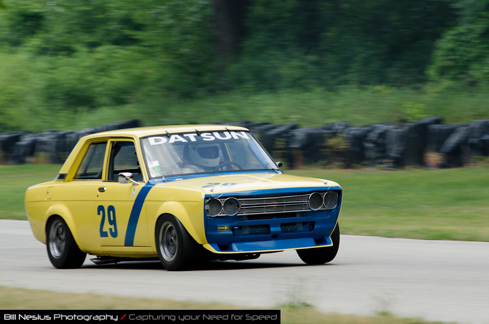 DSC_7066 / 1969 Datsun 510 driven by David Denison in turn 2-3. Blackhawk Farms Raceway