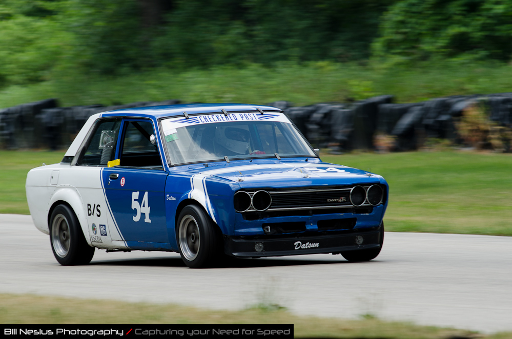 DSC_7070 / 1971 Datsun 510 driven by John Connell in turn 2-3. Blackhawk Farms Raceway