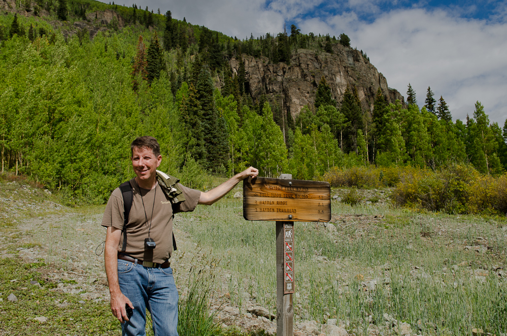 Bill on the path to Hayden trail / DSC_7019