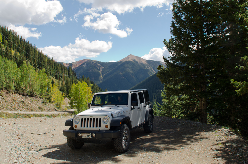 Rental Jeep near the top of Ophir Pass. / DSC_7201